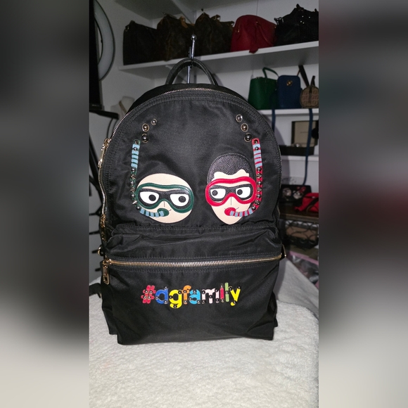 DOLCE & GABBANA Black Backpack PRE OWNED - Picture 1 of 9